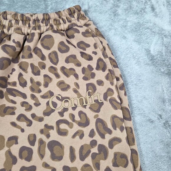 Comfrt Minimalist Kids XL Sweatpants Brown Leopard Limited Edition Joggers NWOT - Picture 3 of 12